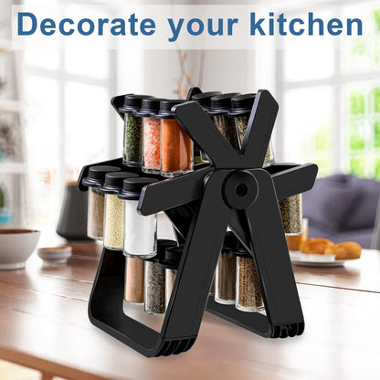 Rotirajući stalak za začine + 18 teglica