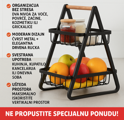 KUĆNI STALAK ZA NAMIRNICE 2 NIVOA