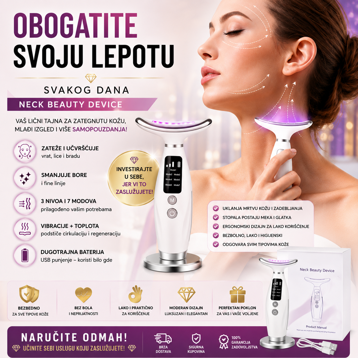 MASAŽER ZA UČVRŠĆIVANJE VRATA I LICA