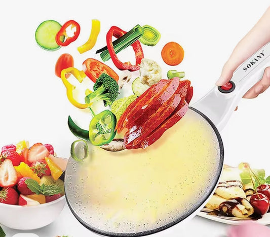 Savršeni tiganj za palačinke  Takodje uz njega ide I posuda za palacinke komplet za pravljenje (u prodaji trenutno najnoviji model po starima cenama akcija )