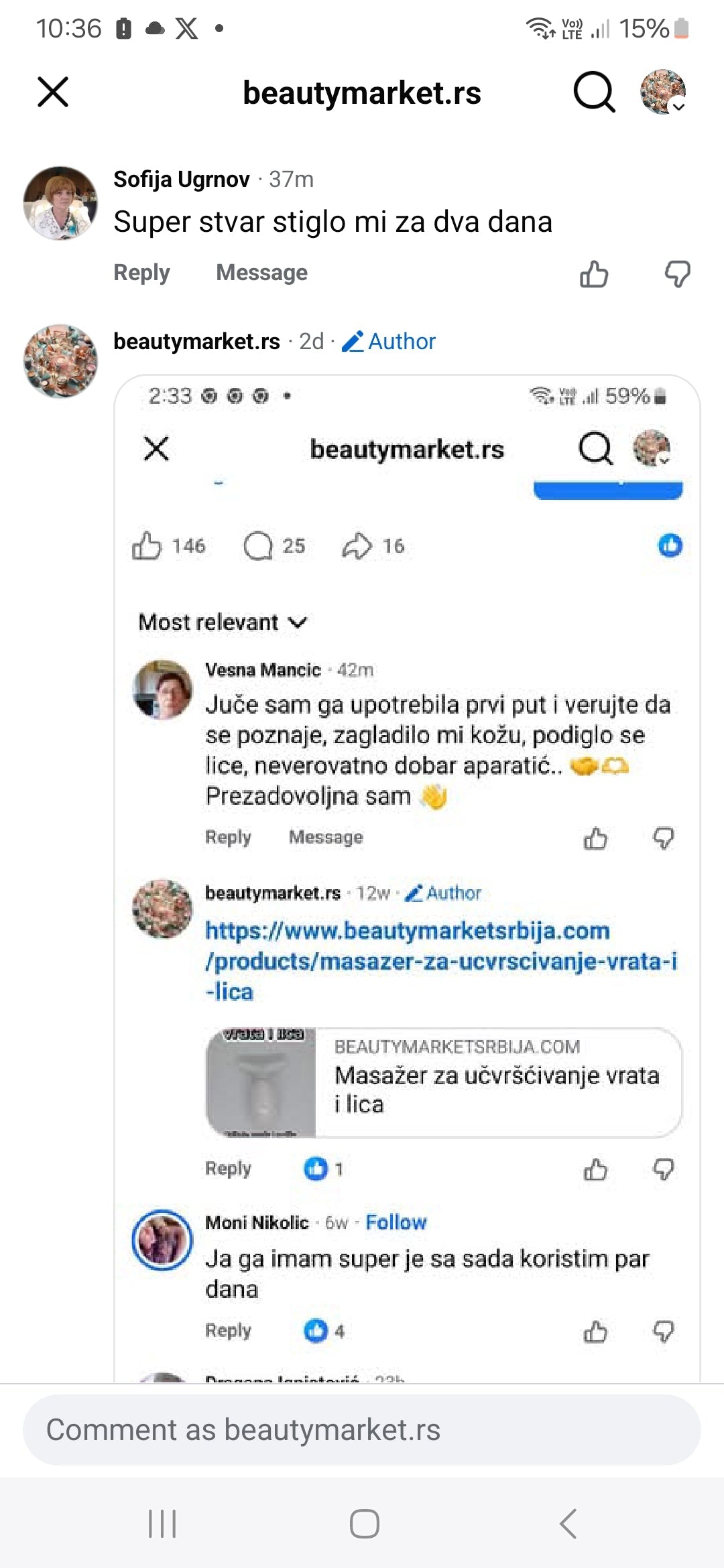 Masažer za učvršćivanje vrata i lica
