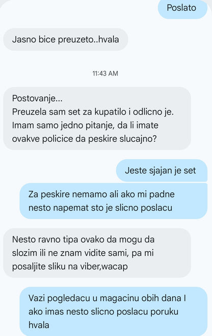 Police držači za kupatilo - set od 4 delova samo akcija 1699 din !!!